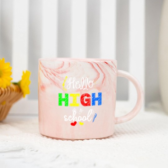 High school First Day Back To School Student Marble Mugs