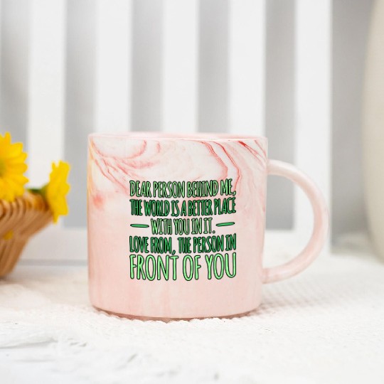 Person Behind Metal Health Awareness Supporter Marble Mugs