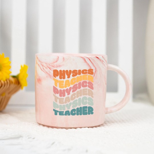 Physics Teacher Vintage Retro Marble Mugs