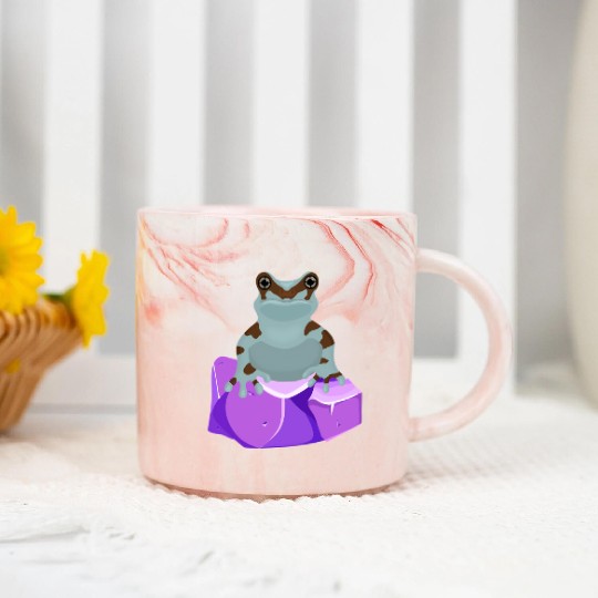 Frog Crystal Amethyst Gemstone For Toad Owners Marble Mugs