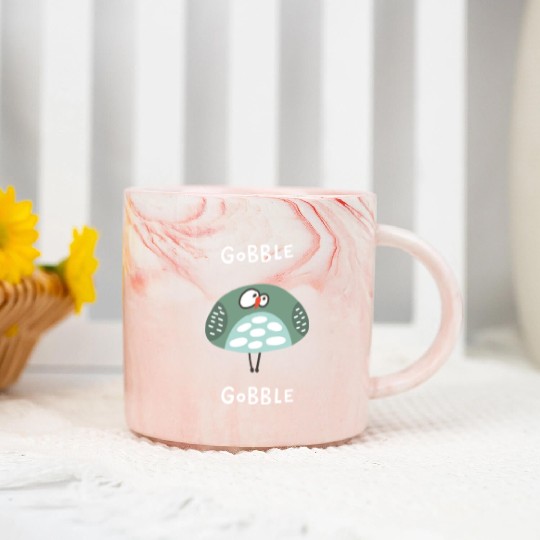 Gobble Gobble Strange Bird Marble Mugs
