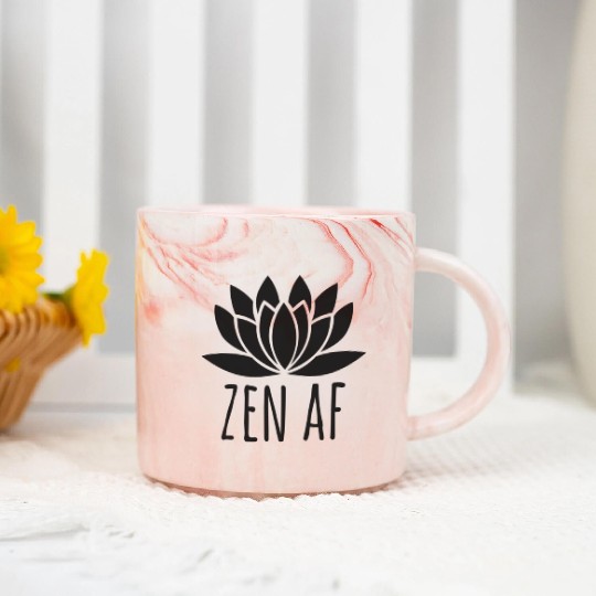 Lotus Buddhism Zen Af Marble Mugs