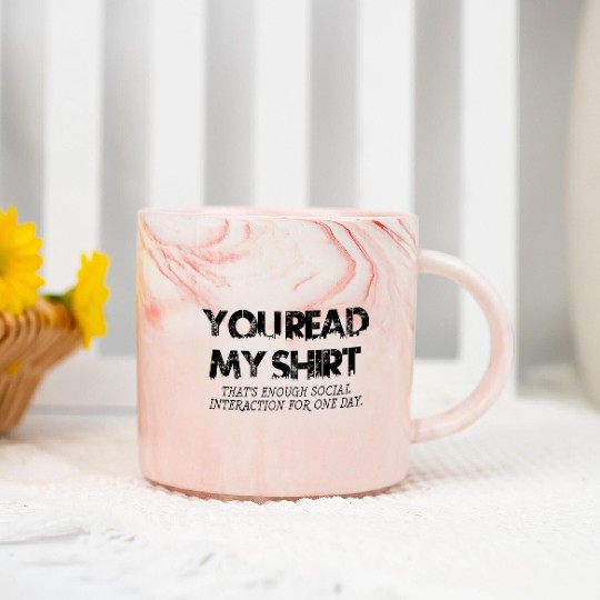 Social Interaction Graphic Novelty Sarcastic Marble Mugs
