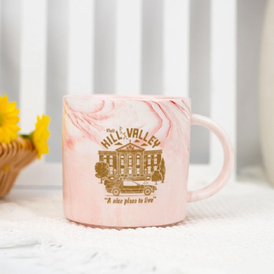 Back To The Future Visit Hill Valley A e Place To Marble Mugs