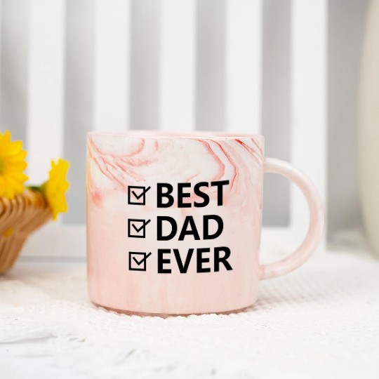 Best Dad Ever (Happy Father's Day) Marble Mugs