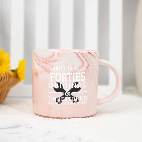 Built In The Forties Born In The 1940S Marble Mugs