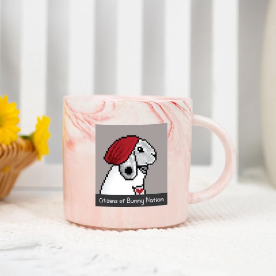 Citizens of Bunny Nation NFT #15 Artwork Marble Mugs