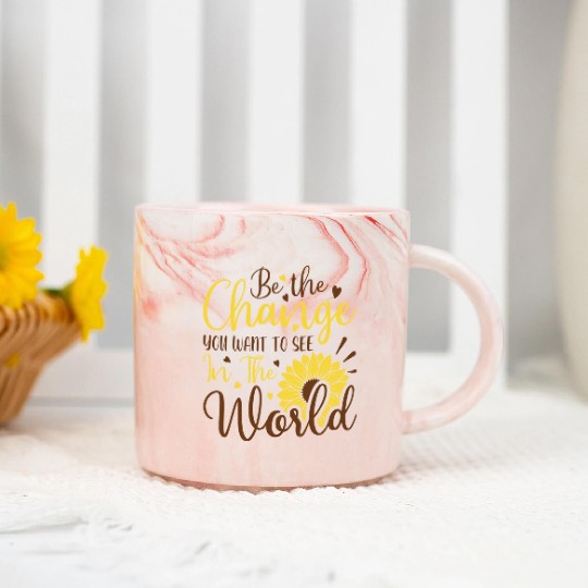 Be The Change Youwant To See In The World Marble Mugs