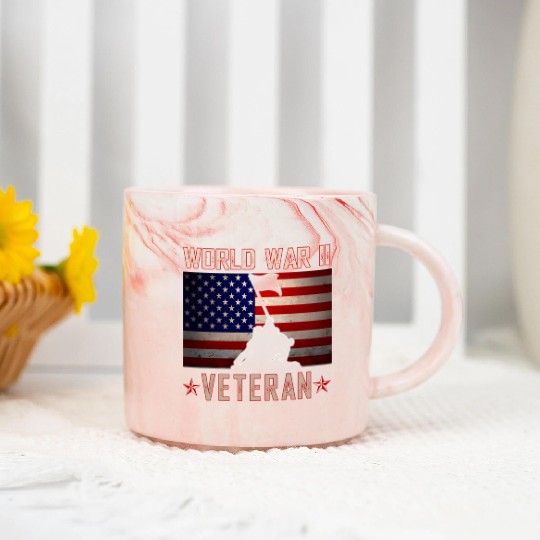 American Patriot Wwii Veteran Military World War 2 Marble Mugs