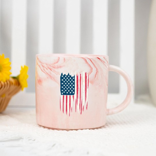 AMERICAN FLAG INDEPENDENCE DAY FREEDOM DREAM USA Marble Mugs