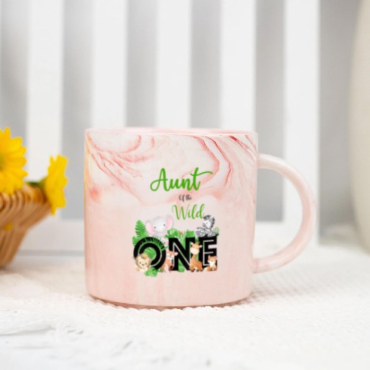 Aunt of The Wild One Zoo 39 s Happy Birthday Marble Mugs