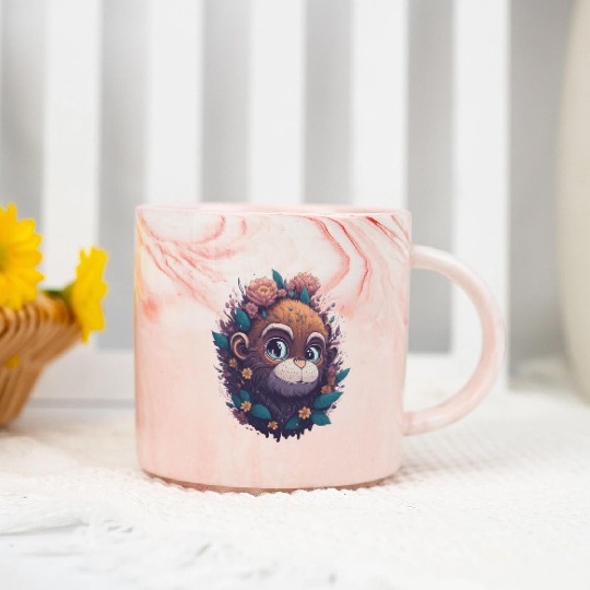 Monkey lovers gift - monkey painting Marble Mugs