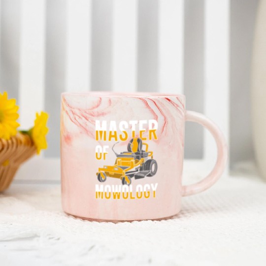 Lawn Mowing Lawn Mower Gardener Gardening Marble Mugs