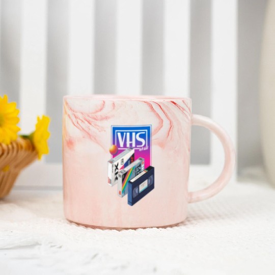 80s T ShirtVHS world Marble Mugs by Mr Melville