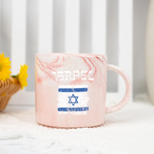 Israel Flag Marble Mugs