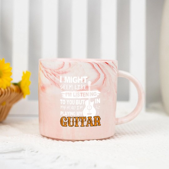 Guitar Player Thinks Only Of His Guitar Guitarist Marble Mugs
