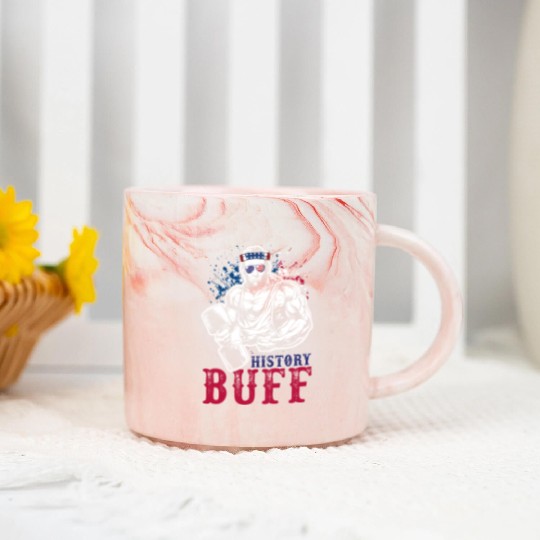 History Buff Independence Day Lincoln Patriot USA Marble Mugs