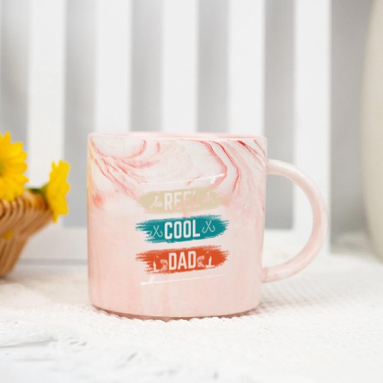 reel cool dad Marble Mugs