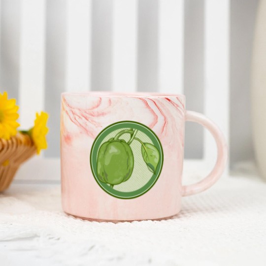 Green Bell Pepper Marble Mugs