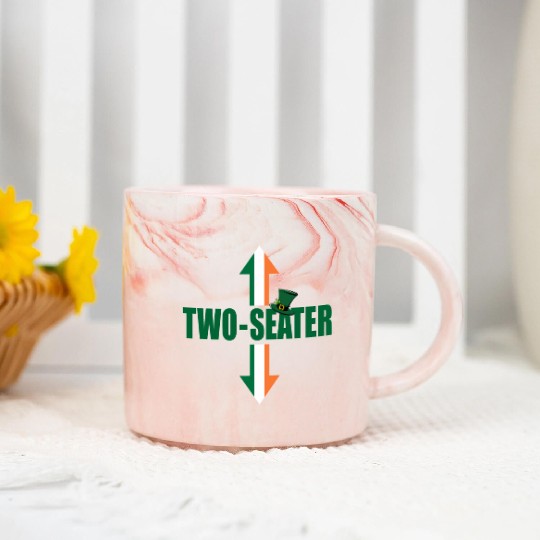 Irish Flag Two Seater Party-Trashy Humor Marble Mugs