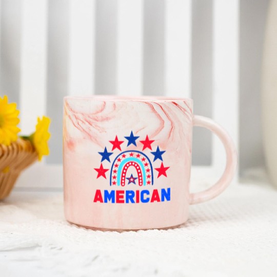 American Independence Day Love America Patriot Marble Mugs