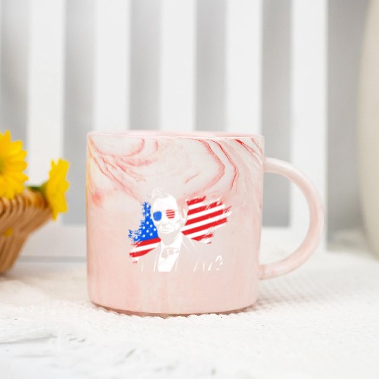Merica Lincoln President Independence Day Party Marble Mugs