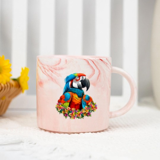 Beautiful Nature - Macaw 01 Marble Mugs