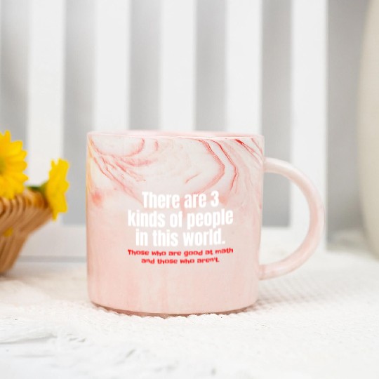 3 Kinds Of People Funny Math Marble Mugs