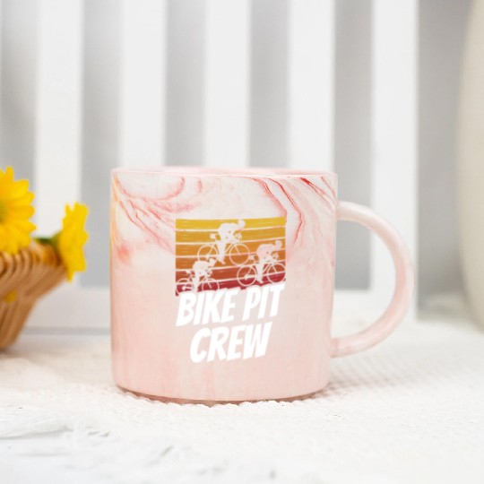 Bike Pit Crew Cycling Bicycle Bike Race Racing Marble Mugs