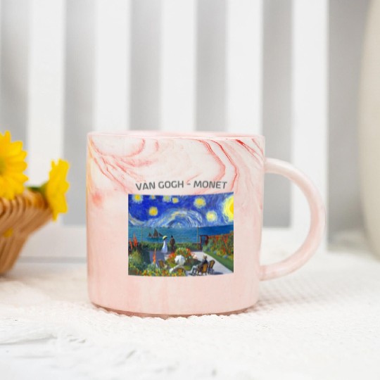 Starry Night Garden At Sainte Adresse Impressionis Marble Mugs