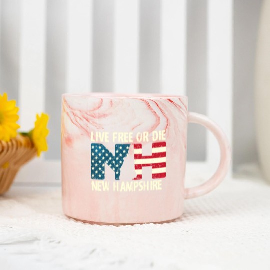 New Hampshire Patriotic Live Free Or Die Product Marble Mugs