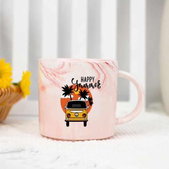 Happy Summer,Nature Lover Marble Mugs
