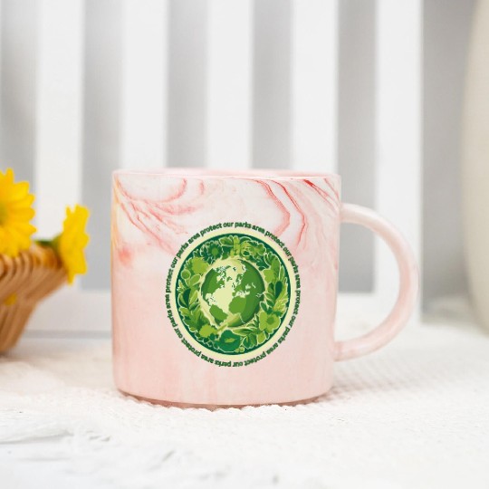 protect our parks and national parks areas Marble Mugs