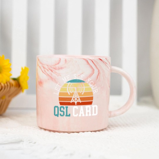 Ham Radio Operator Morse Code Radioactivity Marble Mugs