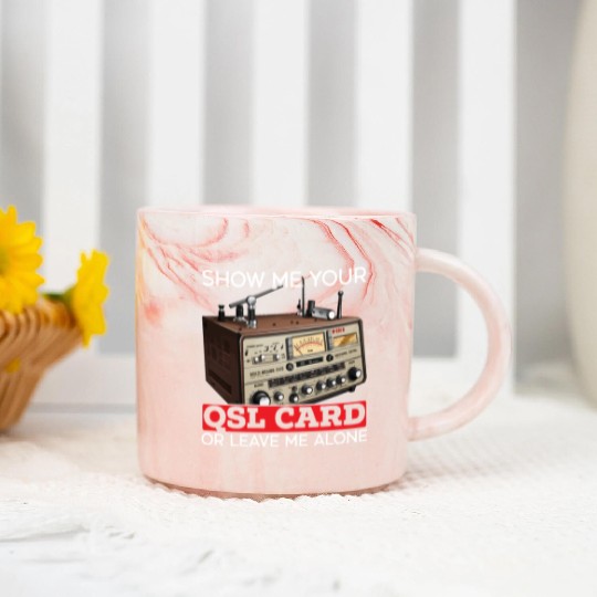 Ham Radio Operator Morse Code Radioactivity Marble Mugs