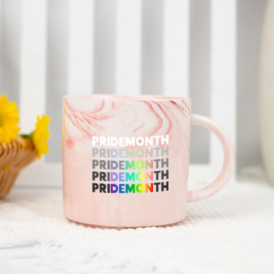 Pride Month Demon LGBT Gay Pride Month Transgender Marble Mugs