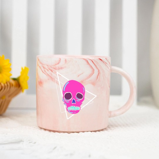 Dead Inside Skull Artist Gift Marble Mugs