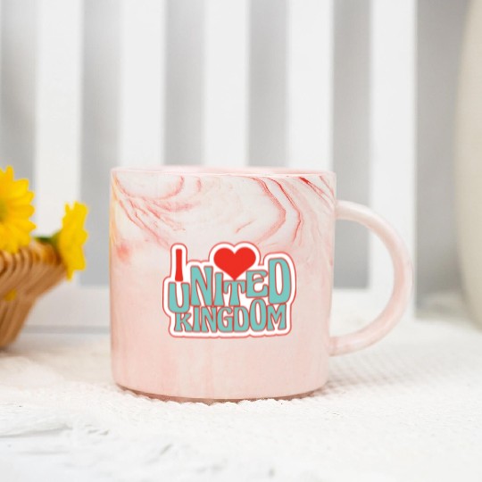 United kingdom hearts Marble Mugs