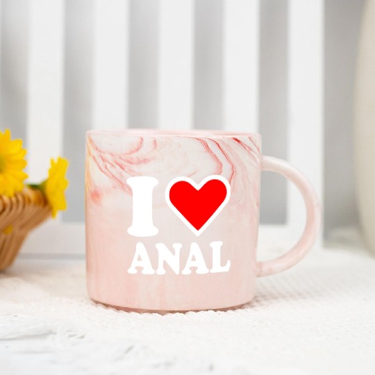 I love anal Marble Mugs
