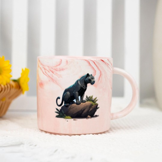black panther Marble Mugs