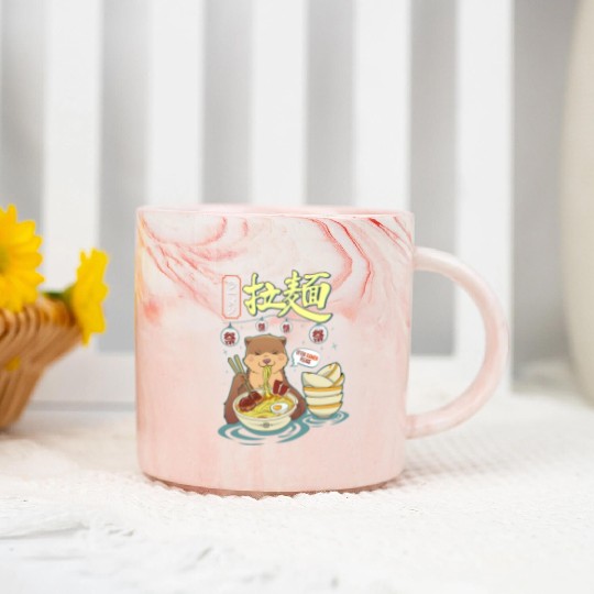 Otter ramen please funny Japanese anime kawaii Marble Mugs