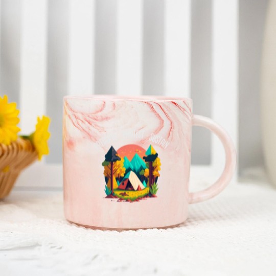 Natur Wildlife Outdoor Forest Camping Hiking Marble Mugs