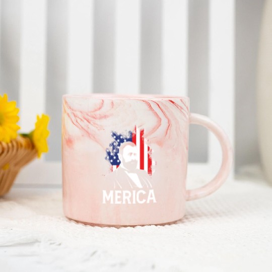 Merica USA Presidents America Fan USA Party Marble Mugs