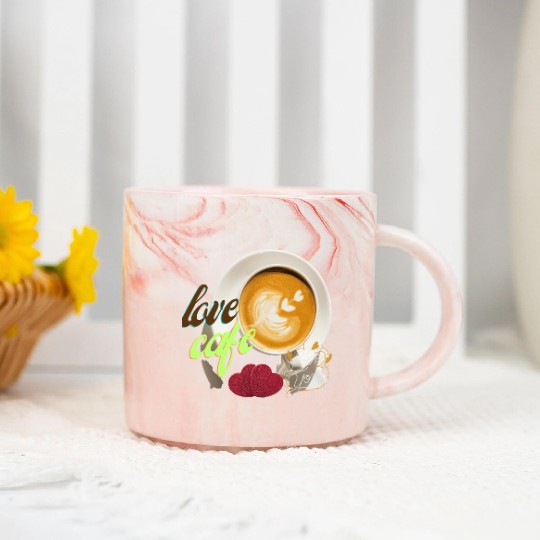 Chemise de café et de psychologie, Marble Mugs drôle d