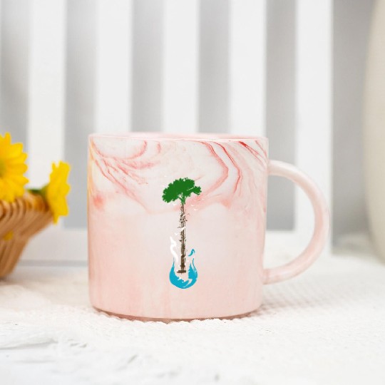 Guitar Nature Musician Earth Day Tree Guitarist Marble Mugs