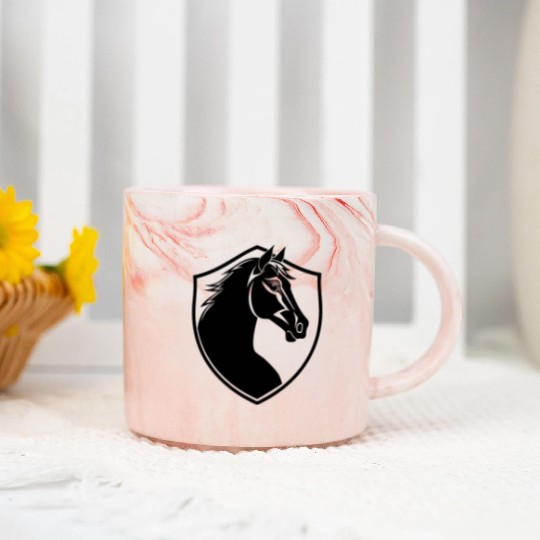 Horse Equine Pony Marble Mugs