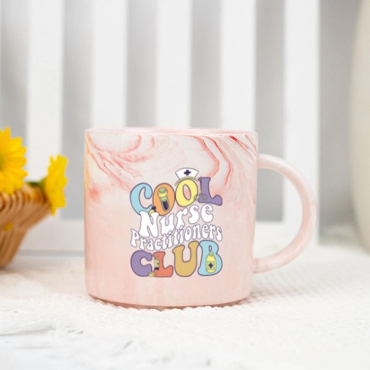 Cool Nurse Practitioners Club RN Registered Nurse Marble Mugs