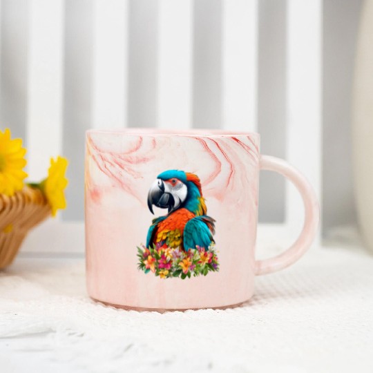 Beautiful Nature - Macaw 03 Marble Mugs