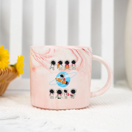 WINKYES - Funny Astronauts Marble Mugs