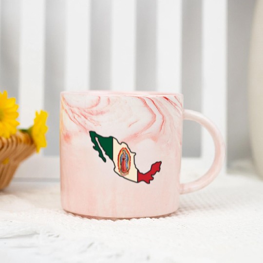 Our Lady Of Guadalupe Virgin Mary Marble Mugs